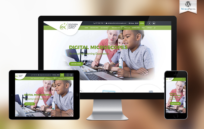 Southern Science Supply website screenshot 1