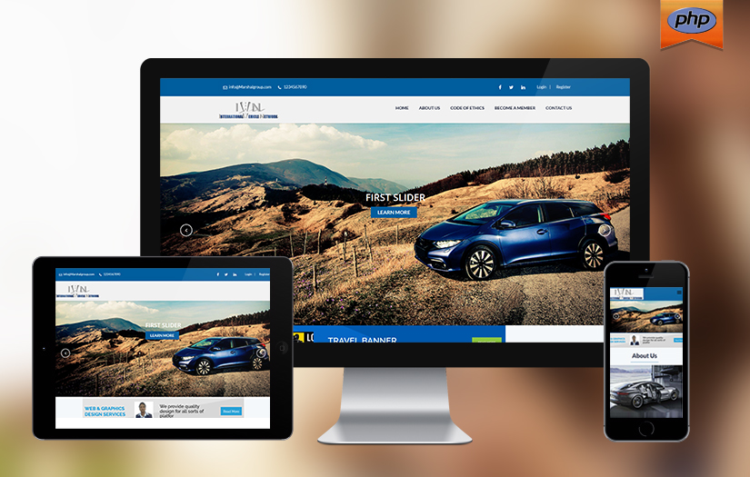 IVN International Vehicle Network Website screenshot 1