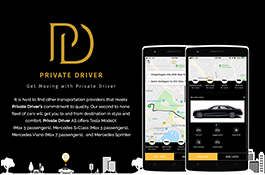 Private Driver: App allow to order the most exclusive cars with a few keystrokes.