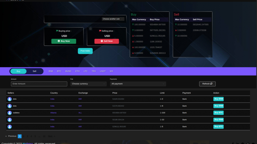 Peer to Peer Exchange Development Company screenshot 1