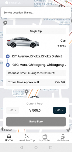 FirtiGari Ride Sharing Mobile Apps screenshot 1