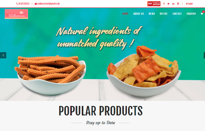 Madhuram Food Products screenshot 1