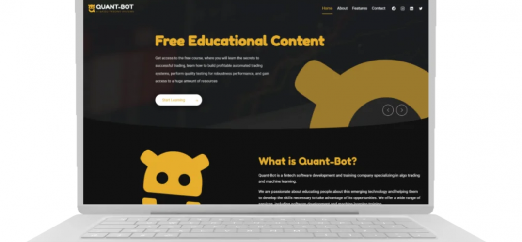 Quant-Bot - Branding & Website Development screenshot 1