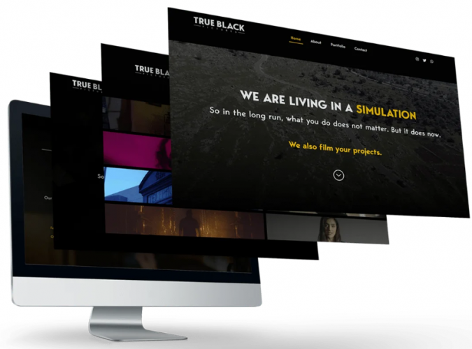 Website Development for Trueblack Pictures screenshot 1