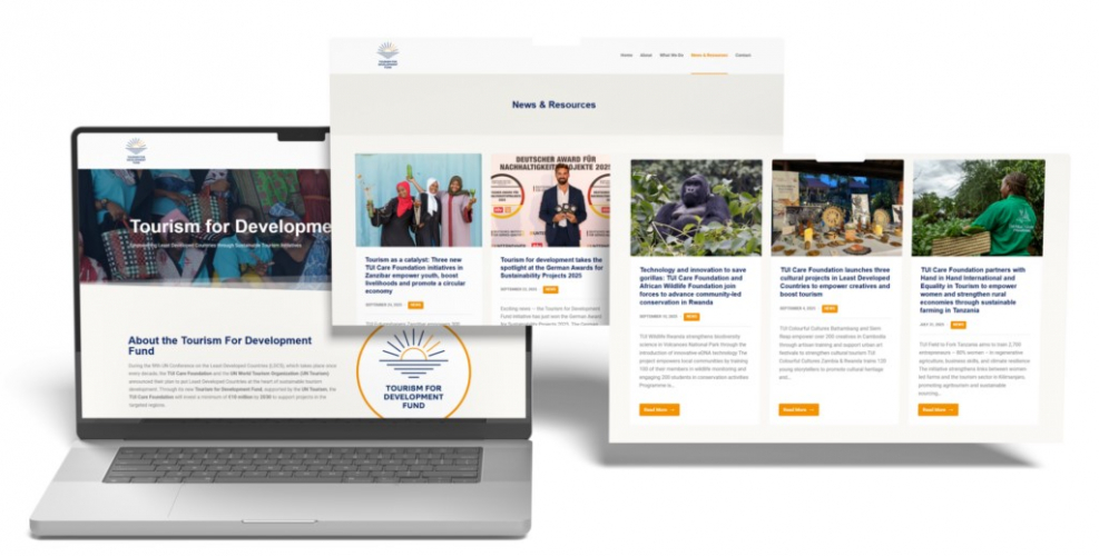 WordPress Website Development - TUI Care Foundation screenshot 1