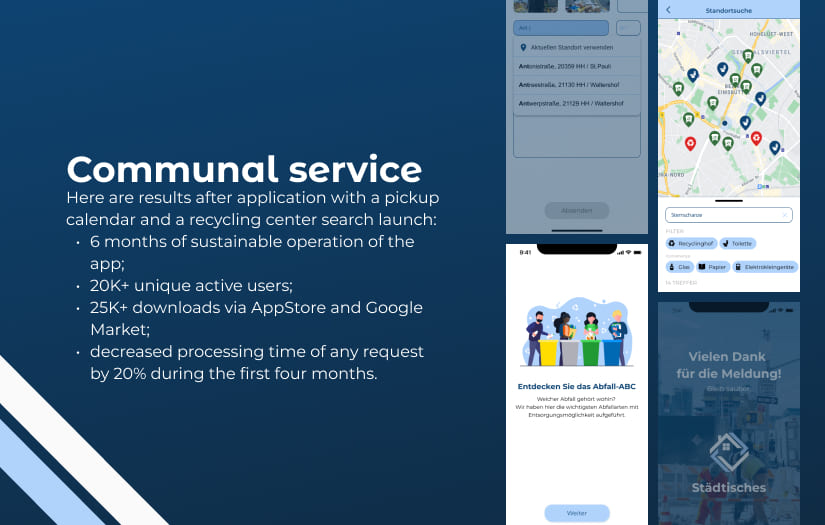 Communal service - mobile app for waste management service provider screenshot 1