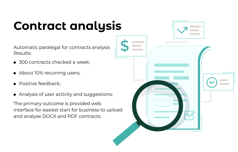 Automatic paralegal for contracts analysis and review screenshot 1