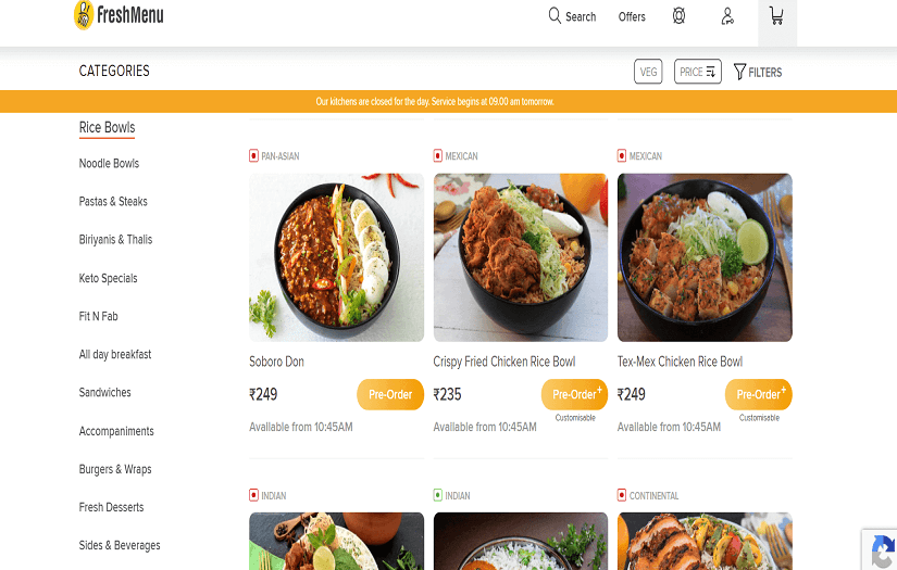 Fresh Menu screenshot 1