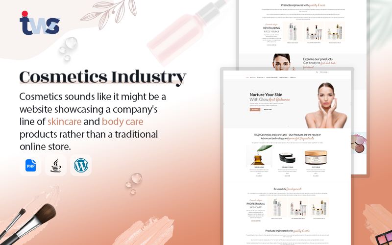 Cosmetics Industry Website screenshot 1