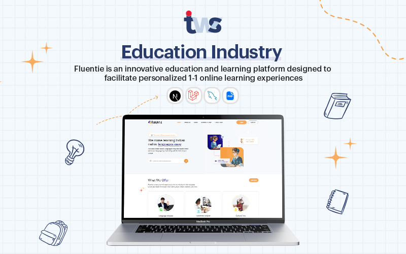 Fluentie Education Industry Website screenshot 1