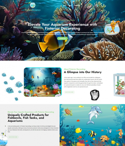Web Design & Development For Finterior Decorating screenshot 1