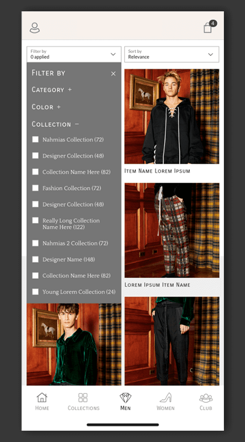 Fashion Membership E-commerce Website and APP screenshot 1