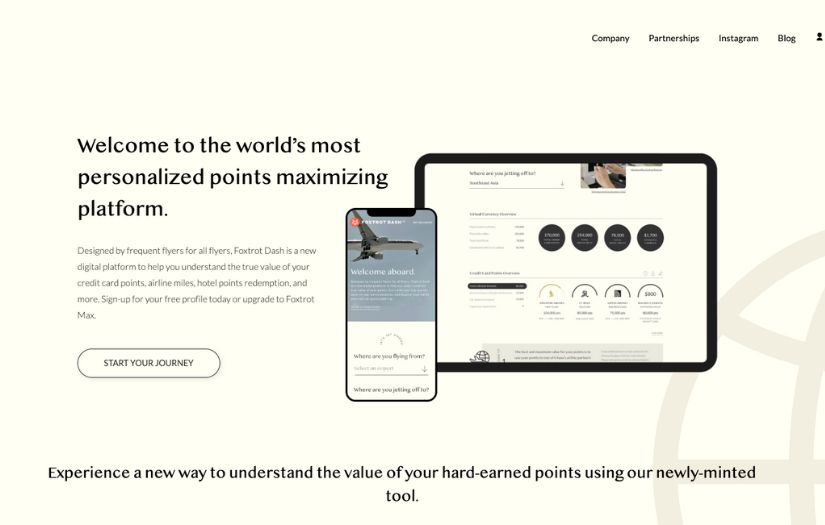 Loyalty points site screenshot 1