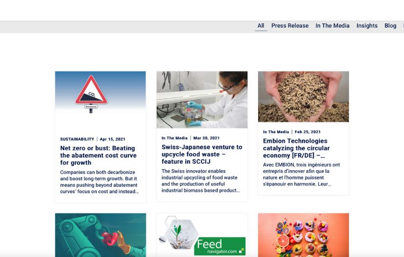 Lifescience Website screenshot 1