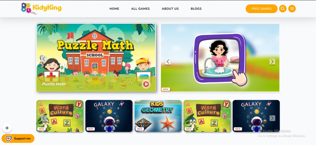 Kidy King - Educational Games Portal For Kids screenshot 1