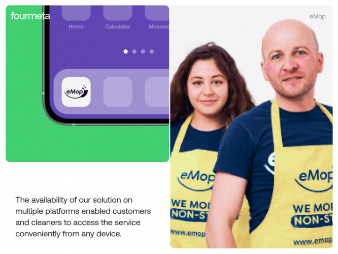 UX/UI for the "Uber for residential cleaning" screenshot 1