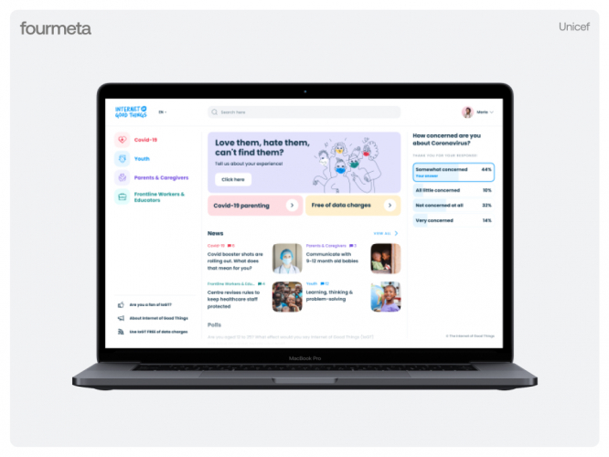 UX/UI Design & Development | UNICEF screenshot 1