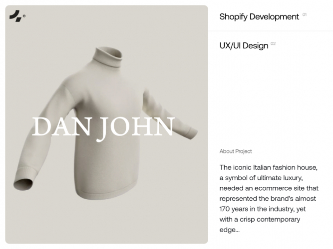 Shopify Design & Development | Dan John screenshot 1