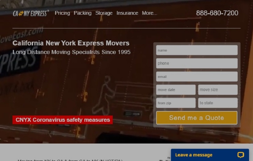 California New York Express Movers screenshot 1