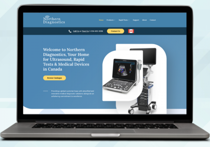 Northern Diagnostics - eCommerce Web Design screenshot 1