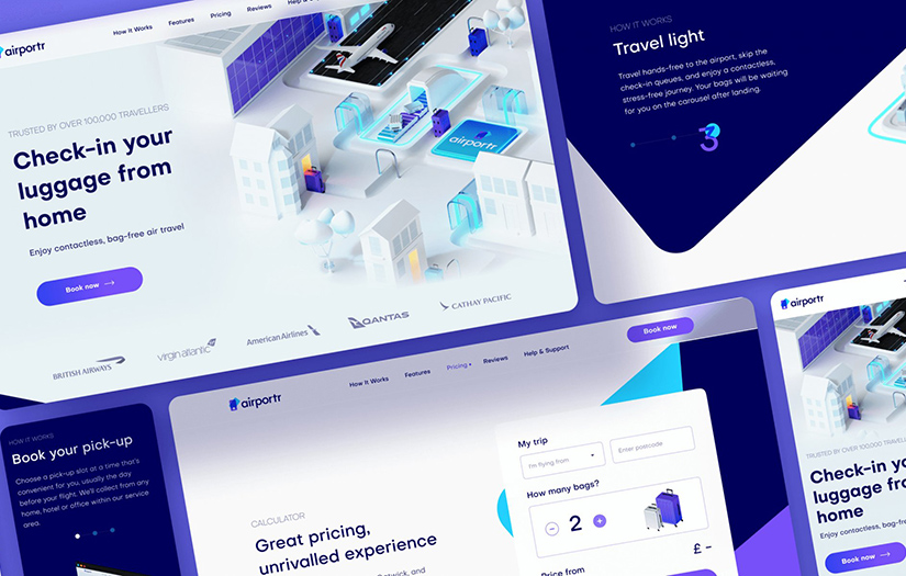 Airportr website screenshot 2