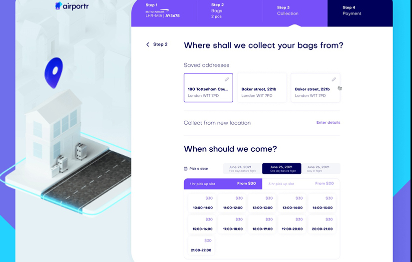 Airportr website screenshot 5
