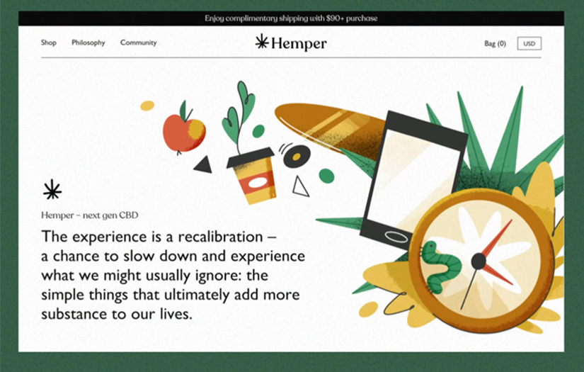 CBD Products Landing page screenshot 2