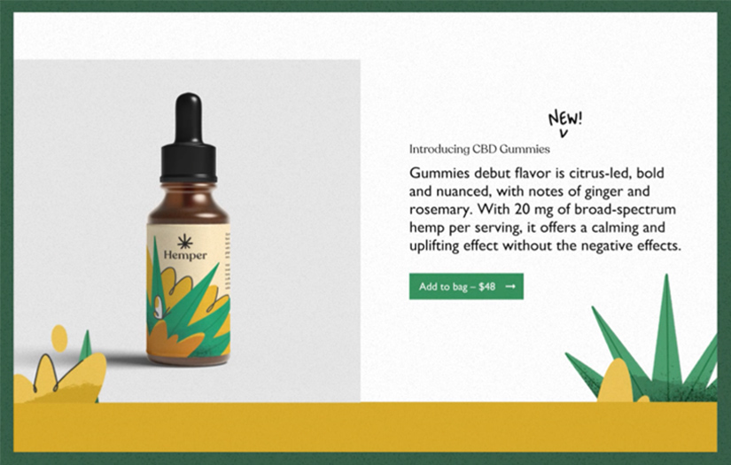 CBD Products Landing page screenshot 3