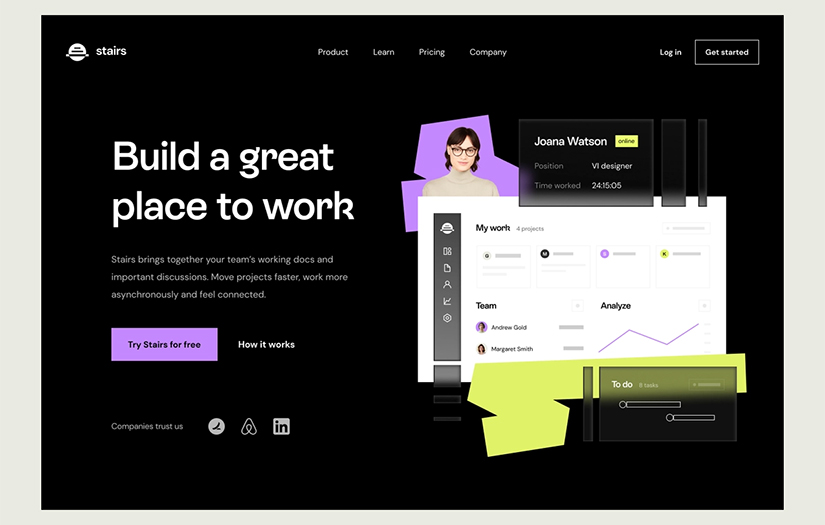 Task management hero section screenshot 1