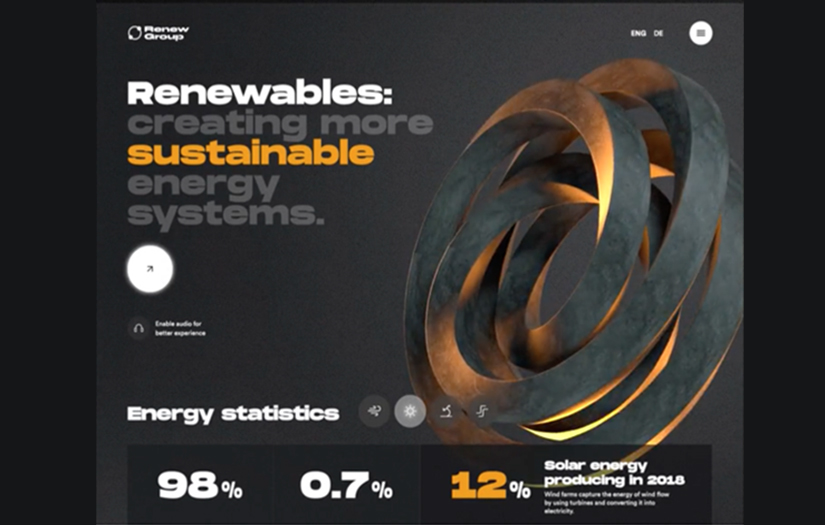 Renewable Energy Landing page screenshot 1