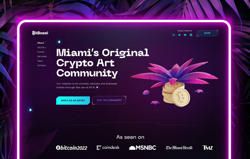 BitBasel - NFT Сommunity landing page screenshot 1