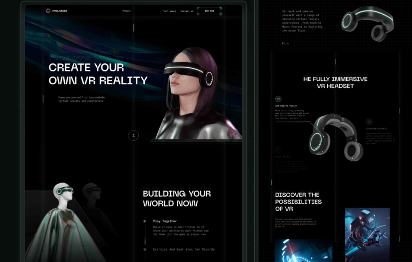 OSIRIS - VR Headset landing page screenshot 1