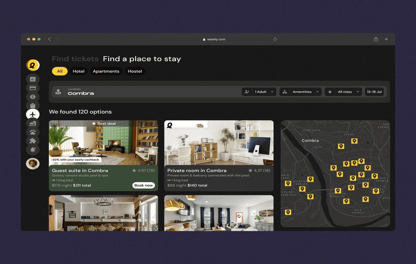 Easily - Super web app for Finance tracking & Travel Planning screenshot 1