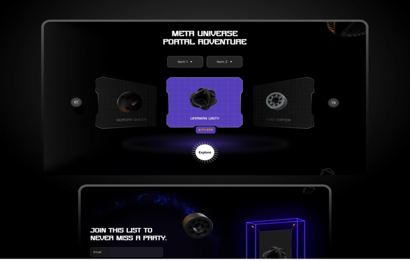 Portal - Website for Metaverse startup screenshot 1