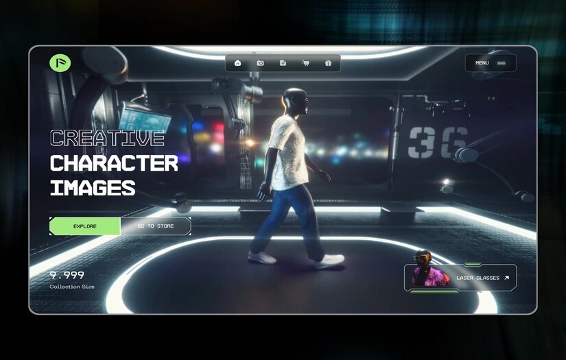 Podium - AR NFTs website screenshot 1