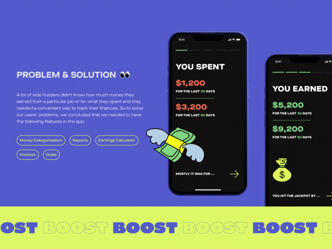 BOOST - Income tracker mobile app for freelancers screenshot 4