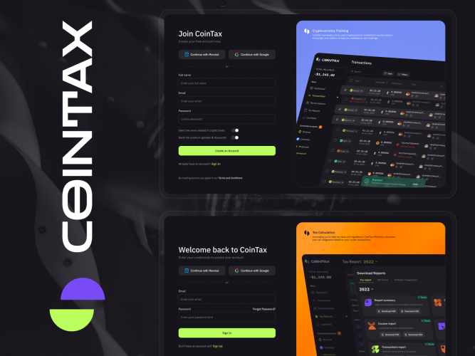 CoinTax - crypto tax reporting web application screenshot 5