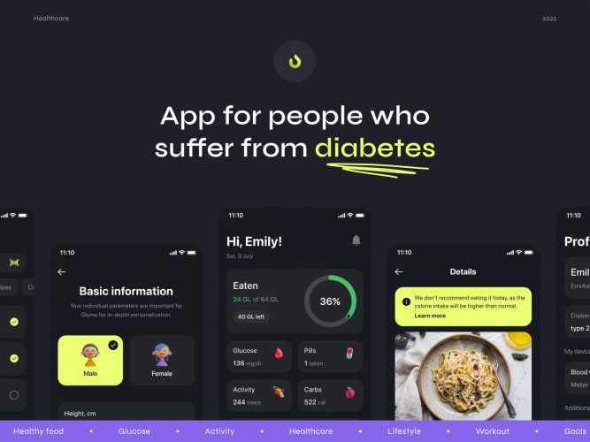 Glume - Healthcare mobile app for diabetics screenshot 1