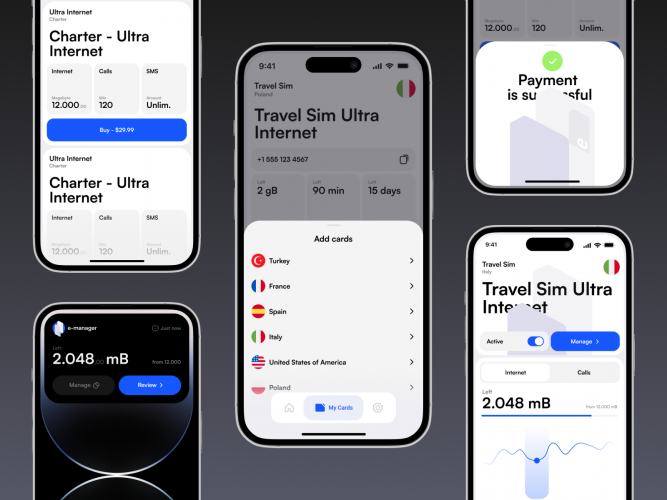 E-manager - E-Sim card management mobile app screenshot 4
