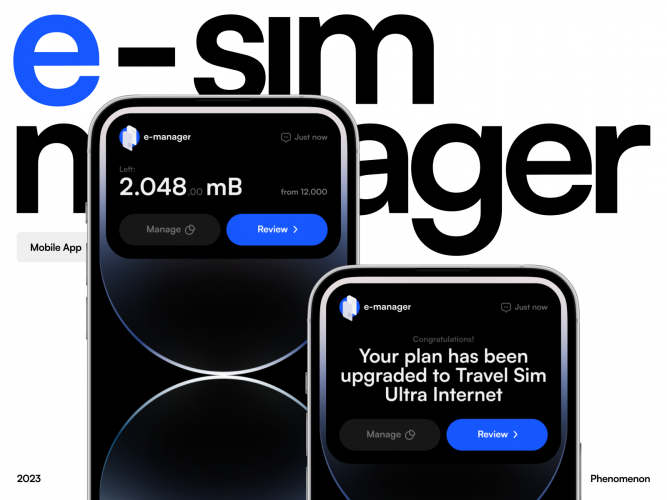E-manager - E-Sim card management mobile app screenshot 1