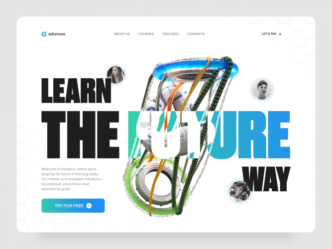 EduNova - Website design for Educational platform screenshot 1