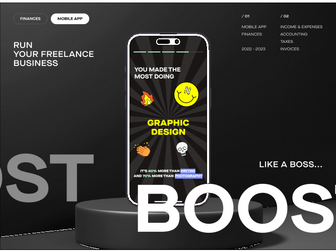 Boost - Finances Mobile App Design screenshot 1