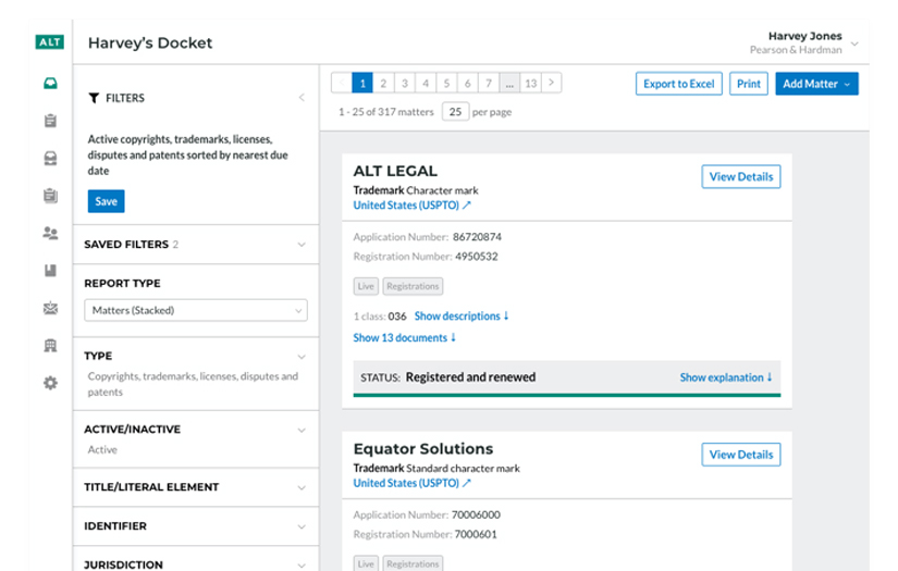 Alt Legal | Trademark Docketing Software screenshot 3