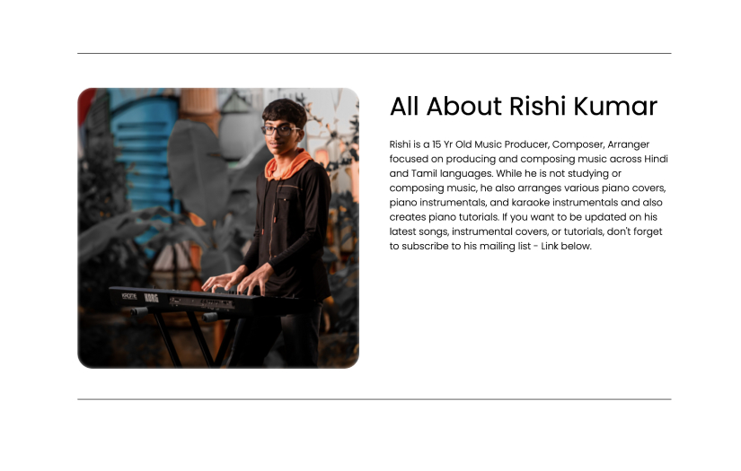 SEO and web design for famous Indian musician screenshot 2
