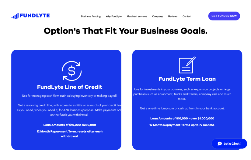 SEO and web design for funding company screenshot 2
