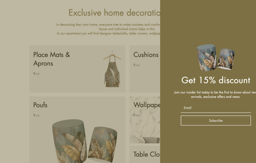 SEO for home decoration company screenshot 2