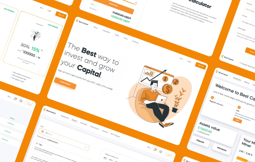 Design and website development for cryptocurrency screenshot 1