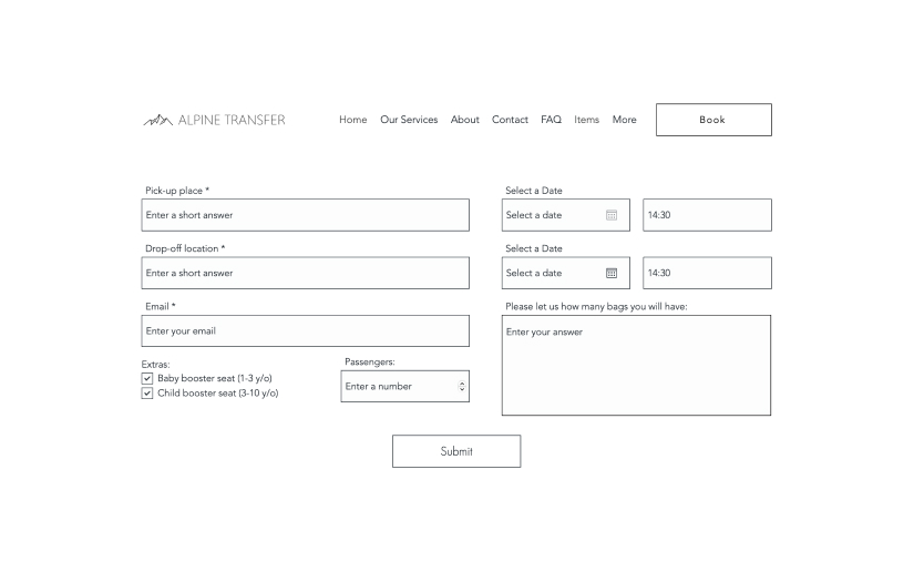 Website Design and SEO for Alpine Transfer screenshot 1