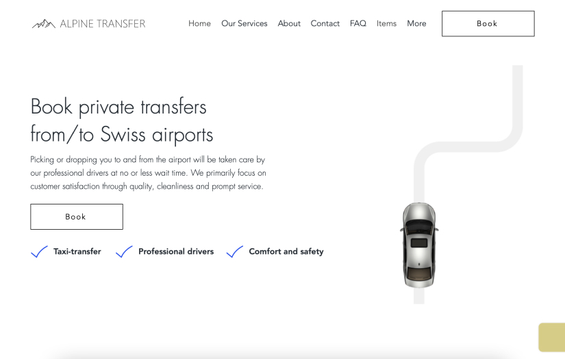 Website Design and SEO for Alpine Transfer screenshot 2