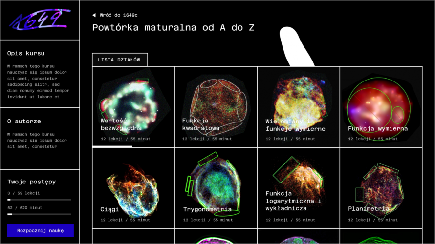 E-learning platform MVP for a private math academy screenshot 1